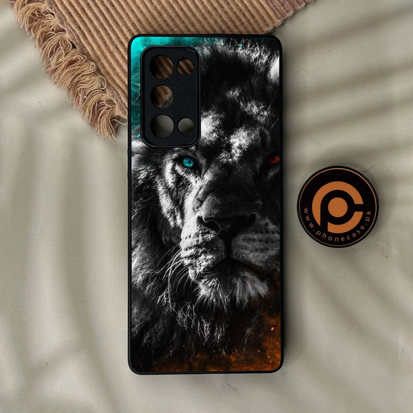 Oppo Reno 6 Pro Plus - Tiger Design 3 - Premium Metal Printed Soft Bumper Shock Proof Case