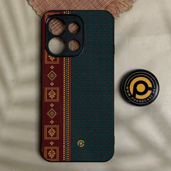 Oppo Reno 16f - Classic Weave Design 11 - Premium Metal Printed Soft Bumper Shock Proof Case
