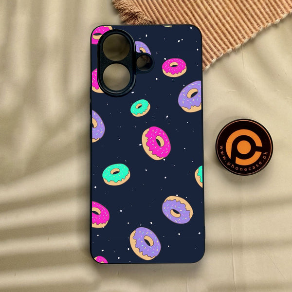 Vivo V60 Lite  - Colorful Donuts - Premium Metal Printed Soft Bumper Shock Proof Case