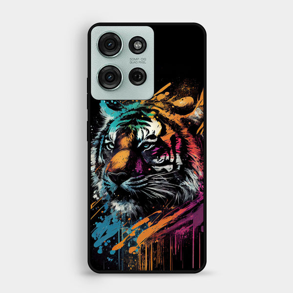 Motorola Moto G75 - Tiger 2.0 Design 9 - Premium Metal Printed Soft Bumper Shock Proof Case