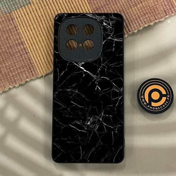iQOO Z10 Turbo Pro - Black Marble Design 1 - Premium Metal Printed Soft Bumper Shock Proof Case