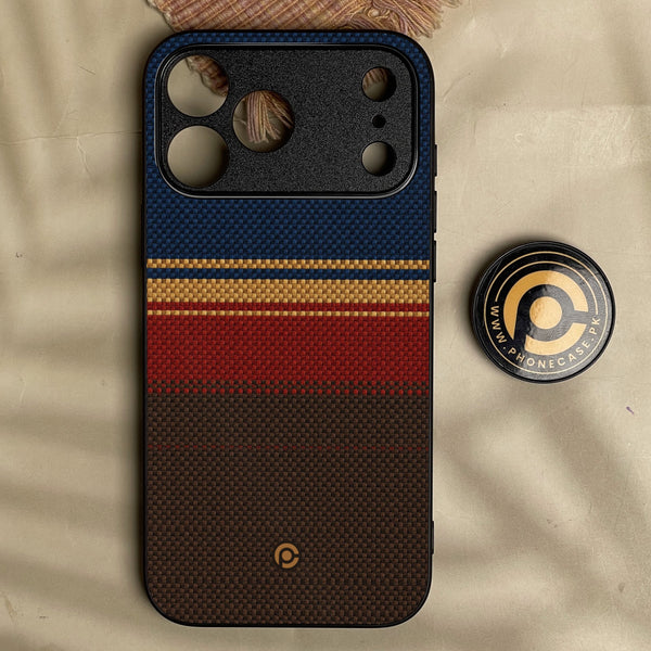 Iphone 18 Pro - Classic Weave Design 1 - Premium Metal Printed Soft Bumper Shock Proof Case