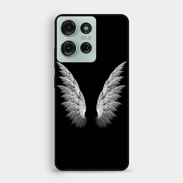 Motorola Moto G75 - Angel Wings Design 6 - Premium Metal Printed Soft Bumper Shock Proof Case