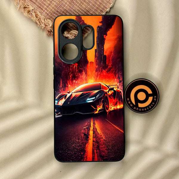 Vivo V60 - Racing Design 1 - Premium Metal Printed Soft Bumper Shock Proof Case