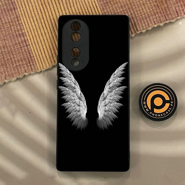 Huawei Honor 70 - Angel Wings Design 6 - Premium Metal Printed Soft Bumper Shock Proof Case