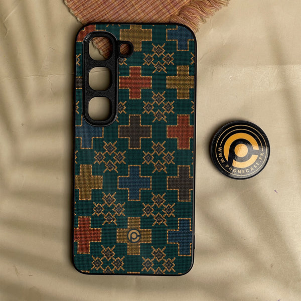 Infinix Hot 70 Pro - Classic Weave Design 8 - Premium Metal Printed Soft Bumper Shock Proof Case