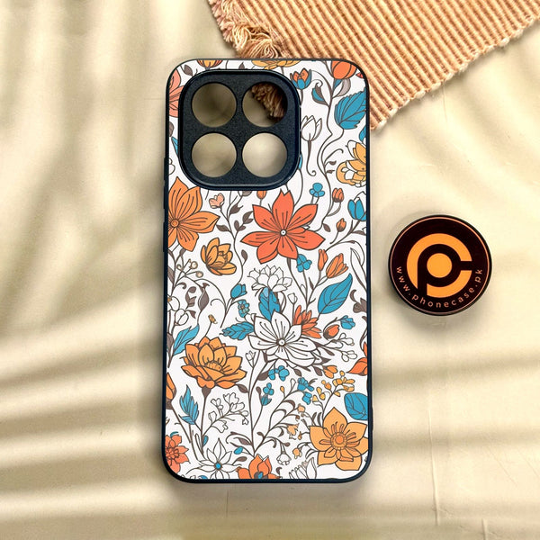 Xiaomi 15T - Floral Series Design 9 - Premium Metal Printed Soft Bumper Shock Proof Case