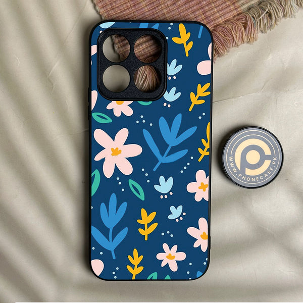Honor X8b - Colorful Flowers - Premium Metal Printed Soft Bumper Shock Proof Case