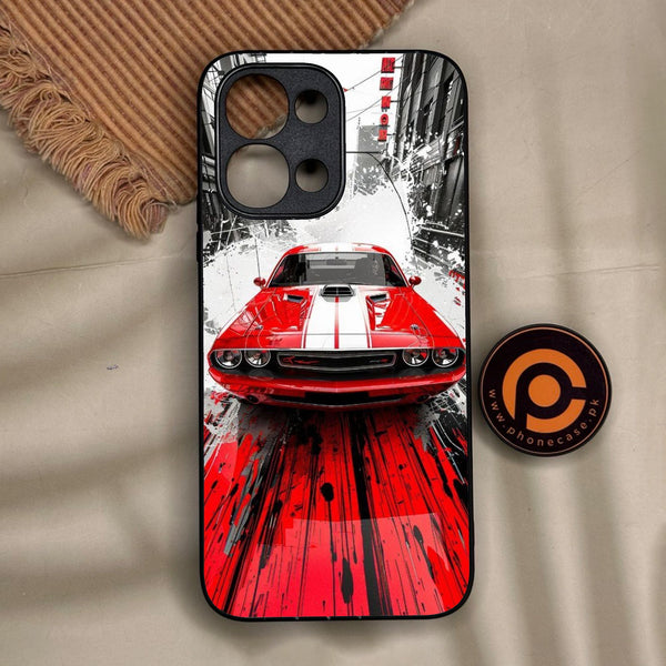 Vivo Y31d - Red Muscle Car Thrill - Premium Metal Printed Soft Bumper Shock Proof Case