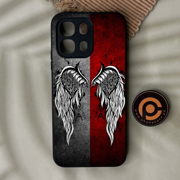 Oppo A6K - Angel Wings Design 2 - Premium Metal Printed Soft Bumper Shock Proof Case