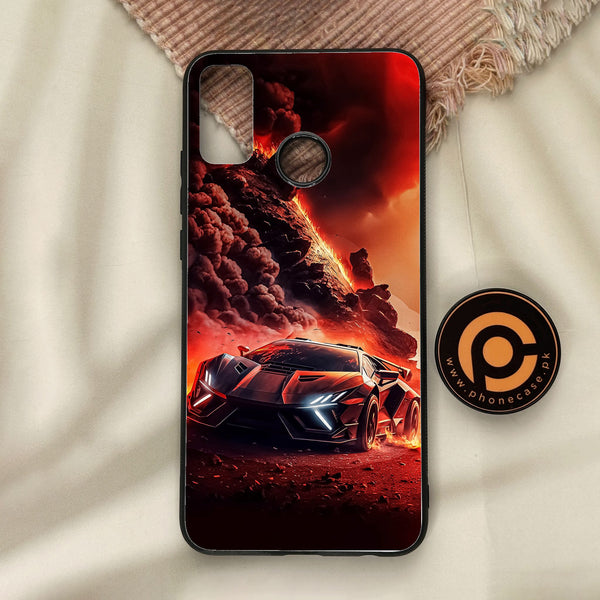Honor 9X Lite - Racing Design 7 - Premium Metal Printed Soft Bumper Shock Proof Case