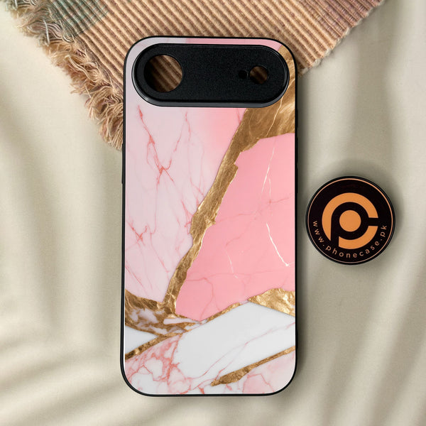 iPhone Air - Pink Marble 2.0 Design 2 - Premium Metal Printed Soft Bumper Shock Proof Case