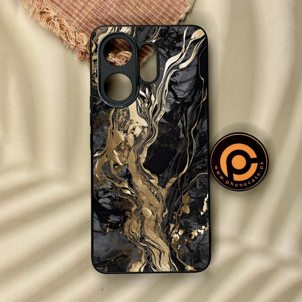 Vivo V60 - Liquid Marble Design 9 - Premium Metal Printed Soft Bumper Shock Proof Case