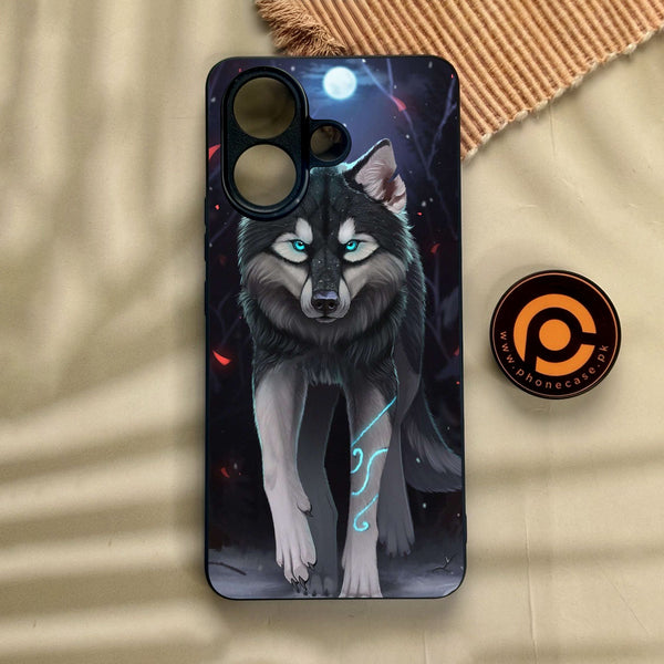 Vivo V60 Lite  - Wolf Design 8 - Premium Metal Printed Soft Bumper Shock Proof Case