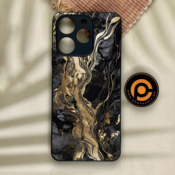 Realme Note 70 - Liquid Marble Design 9 - Premium Metal Printed Soft Bumper Shock Proof Case