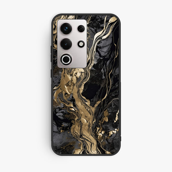 Itel S25 Ultra - Liquid Marble Design 9 - Premium Metal Printed Soft Bumper Shock Proof Case