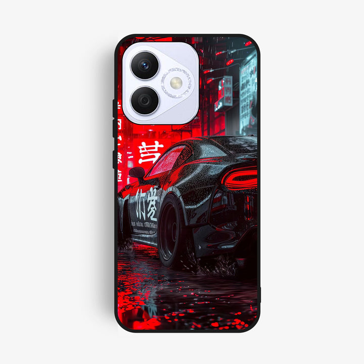 Honor X60i - Tokyo Dark Night Racing Car - Premium Metal Printed Soft Bumper Shock Proof Case