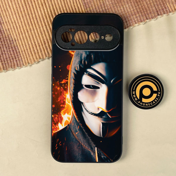 Google Pixel 11 Pro XL - Anonymous 2.0 Design 6 - Premium Metal Printed Soft Bumper Shock Proof Case