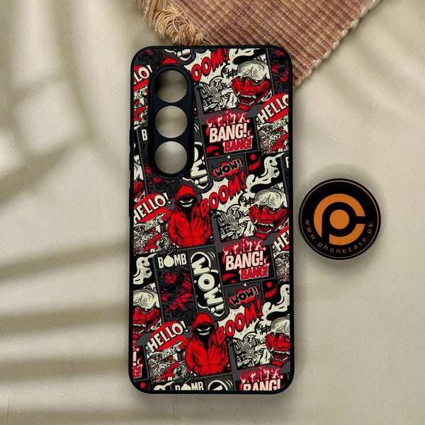 Itel S25 - Boom Red - Premium Metal Printed Soft Bumper Shock Proof Case