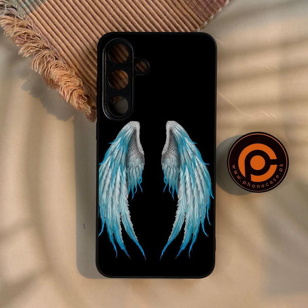 Galaxy S25 Plus - Angel Wings Design 4 - Premium Metal Printed Soft Bumper Shock Proof Case