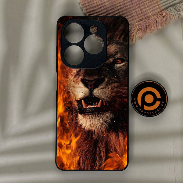 Infinix Smart 10 HD - Tiger Design 2 - Premium Metal Printed Soft Bumper Shock Proof Case