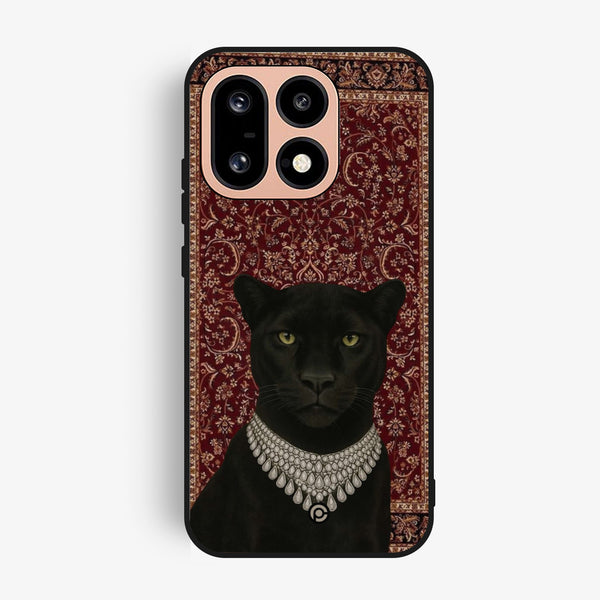 Oneplus 16 - Black Panther - Premium Metal Printed Soft Bumper Shock Proof Case