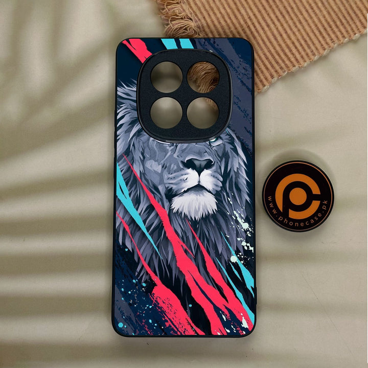 Redmi Note 14 pro plus - Abstract Animated Lion - Premium Metal Printed Soft Bumper Shock Proof Case