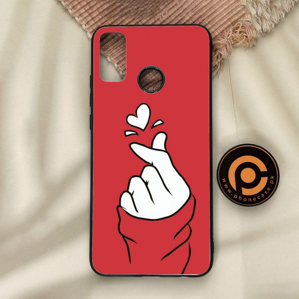 Honor 9X Lite - Finger Heart Bts - Premium Metal Printed Soft Bumper Shock Proof Case