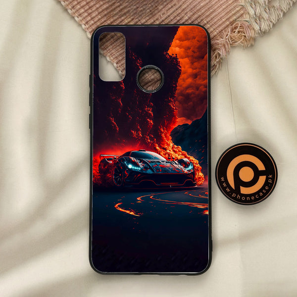 Honor 9X Lite - Racing Design 6 - Premium Metal Printed Soft Bumper Shock Proof Case