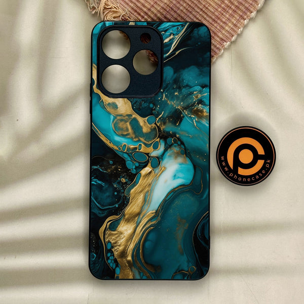 Realme Note 70 - Liquid Marble Design 3 - Premium Metal Printed Soft Bumper Shock Proof Case