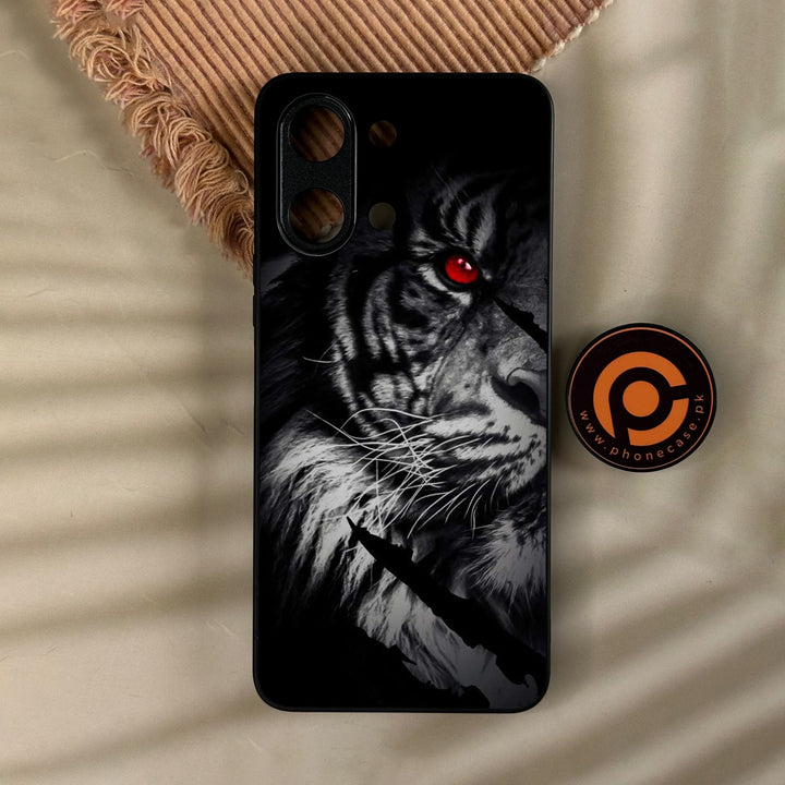 Vivo Y11d - Tiger Design 7 - Premium Metal Printed Soft Bumper Shock Proof Case