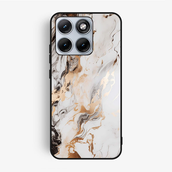 Motorola Edge 70 Fusion - Liquid Marble Design 1 - Premium Metal Printed Soft Bumper Shock Proof Case