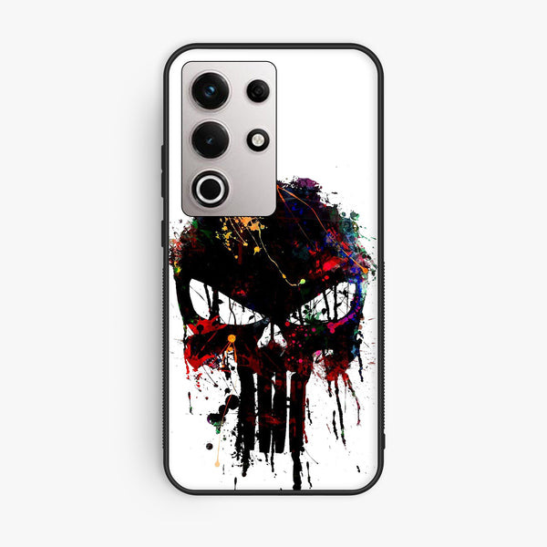 Itel S25 Ultra - Punisher Skull Design - Premium Metal Printed Soft Bumper Shock Proof Case