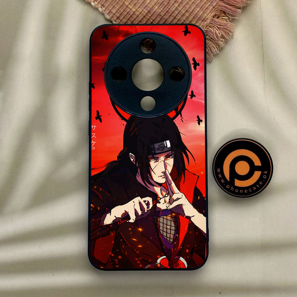 Honor x9d - Uchiha Itachi - Premium Metal Printed Soft Bumper Shock Proof Case