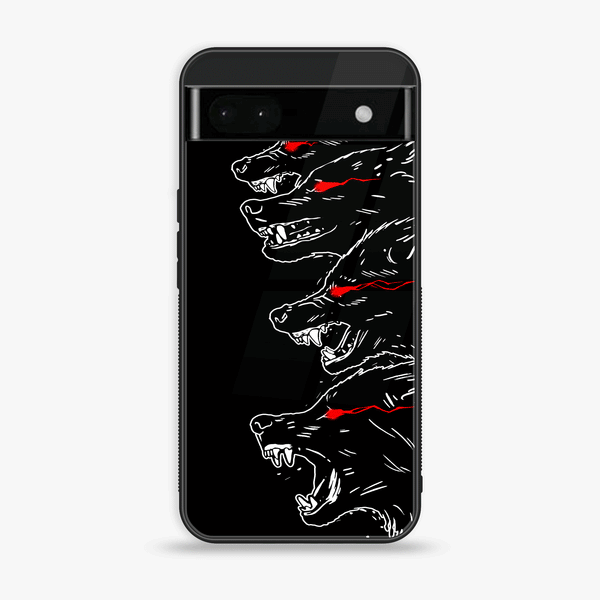 Google Pixel 6A - Black Art Design  7 - Premium Printed Glass soft Bumper shock Proof Case CS-18446 CS-22579