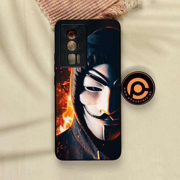 Xiaomi Redmi K60 Pro - Anonymous 2.0 Design 6 - Premium Metal Printed Soft Bumper Shock Proof Case
