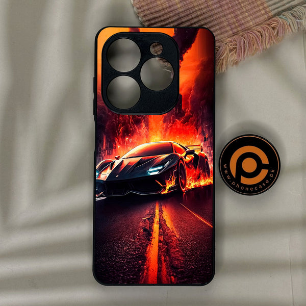 Infinix Smart 10 HD - Racing Design 1 - Premium Metal Printed Soft Bumper Shock Proof Case