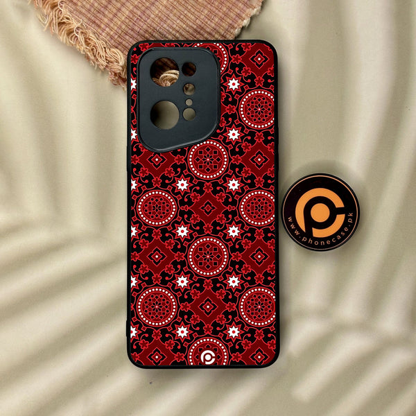 Oppo Find X5 Pro - Ajrak Design 6 - Premium Metal Printed Soft Bumper Shock Proof Case