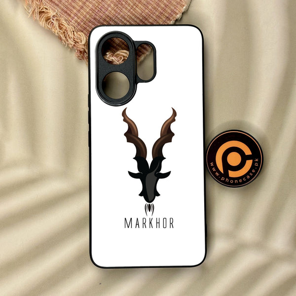 Vivo V60 - Markhor Design 2 - Premium Metal Printed Soft Bumper Shock Proof Case
