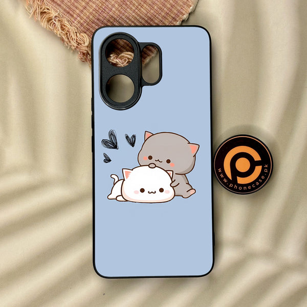 Vivo V60 - Cute Bubu Dudu Design 3 - Premium Metal Printed Soft Bumper Shock Proof Case