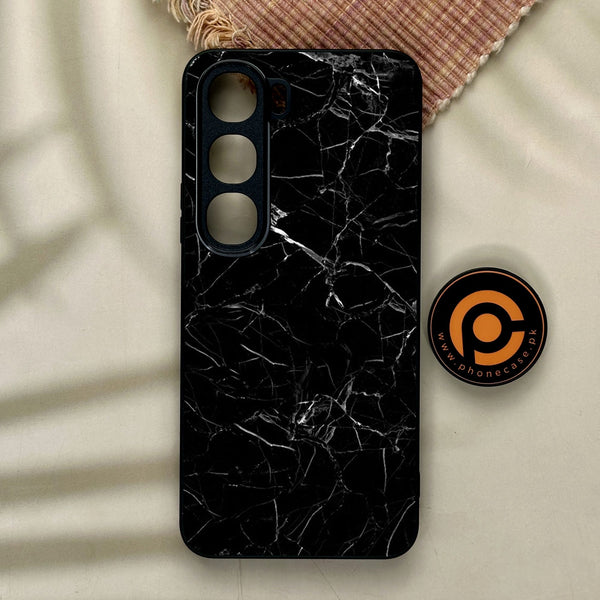 Vivo Y21d - Black Marble Design 1 - Premium Metal Printed Soft Bumper Shock Proof Case
