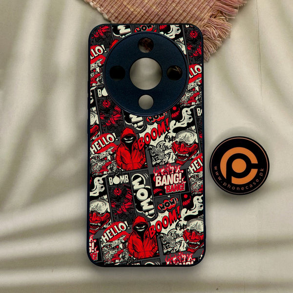 Honor x9d - Boom Red - Premium Metal Printed Soft Bumper Shock Proof Case