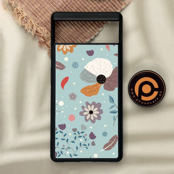 Google Pixel 6 - Floral Series Design 5 - Premium Metal Printed Soft Bumper Shock Proof Case