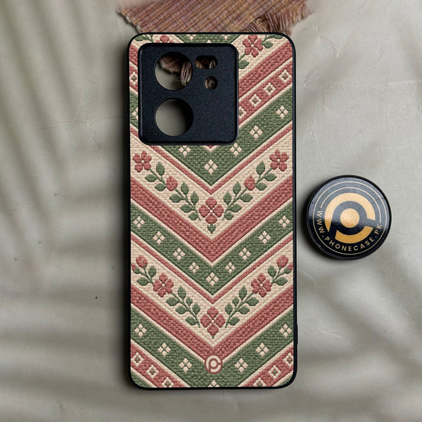 Redmi K60 Ultra - Classic Weave Design 17 - Premium Metal Printed Soft Bumper Shock Proof Case