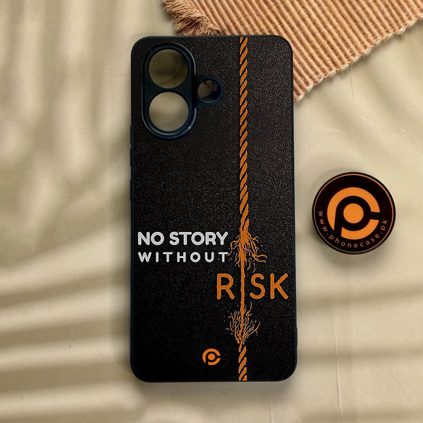 Vivo V60 Lite  - The Risk Taker - Premium Metal Printed Soft Bumper Shock Proof Case