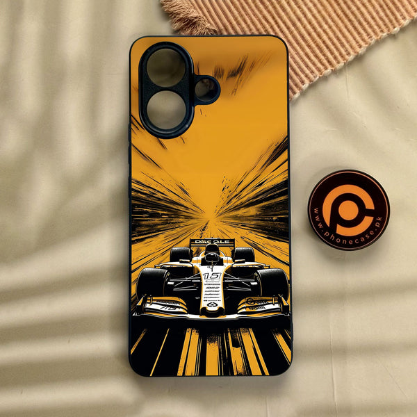 Vivo V60 Lite  - Formula 1 Design 4 - Premium Metal Printed Soft Bumper Shock Proof Case