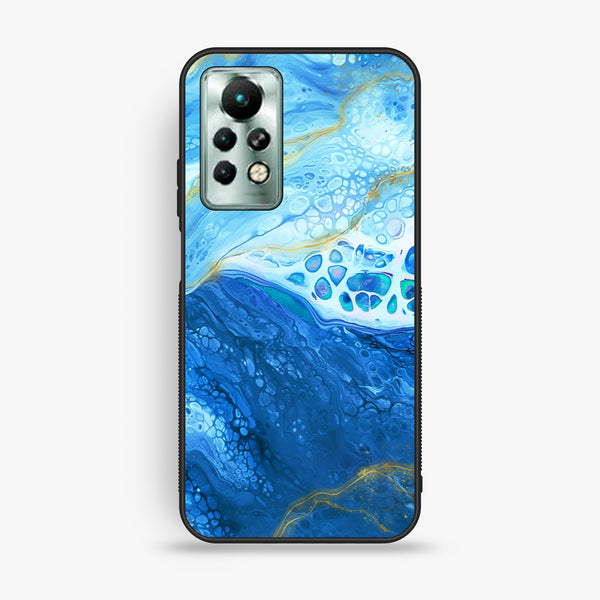Infinix Note 11 Pro - Blue 2.0 Design 5 - Premium Metal Printed Soft Bumper Shock Proof Case