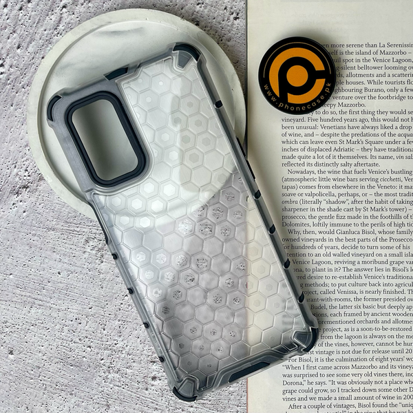 Oppo A93 5G/ OnePlus Nord N200 5G Airbag Shockproof Hybrid Armor Honeycomb Transparent Cover