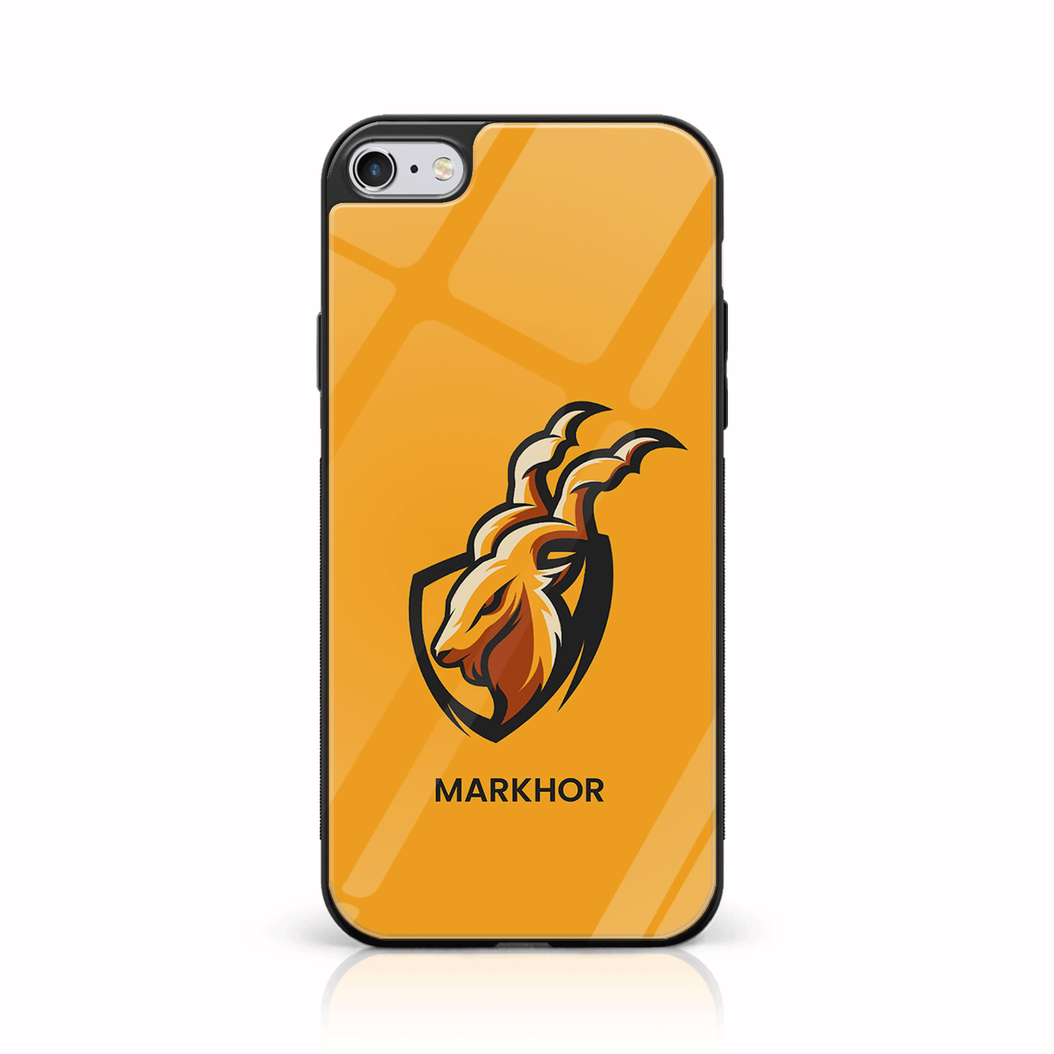 iPhone 6Plus/6sPlus  - Markhor Series - Premium Printed Glass soft Bumper shock Proof Case