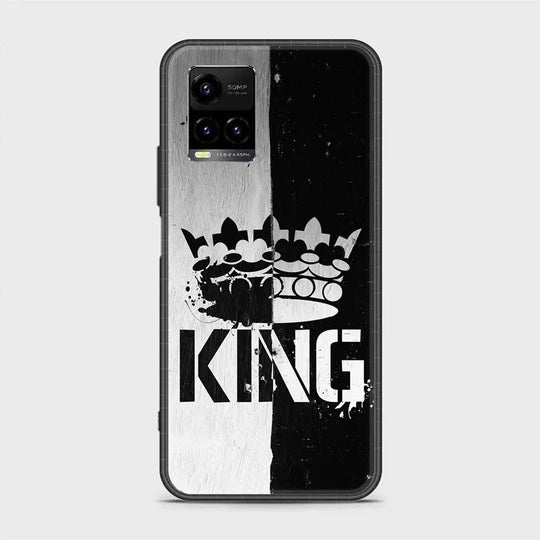 Vivo Y21/ Y33s/ Y21s/ Y21A/ Y21T/Y33T - King Series V 2.0   Design 7 - Premium Printed Glass soft Bumper shock Proof Case CS-27893